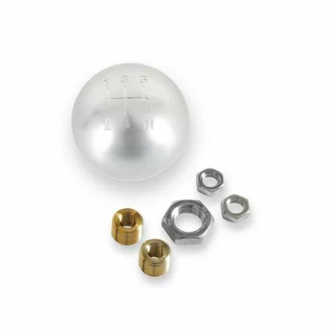 Fits Shifters W_M16X1.5 Billet Shift Knob- 5-Speed Pattern Silver-163502HST